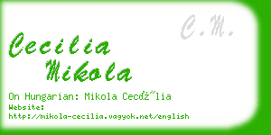 cecilia mikola business card